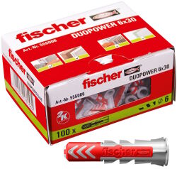 Kołki rozporowe bez wkręta paczka DUOPOWER 6mm x 30mm 100szt. Fischer