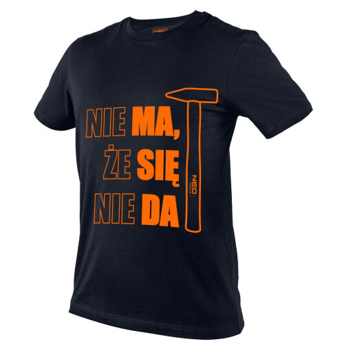 Koszulka granatowa T-Shirt NIE MA ŻE SIĘ NIE DA 100% bawełna NEO XXL