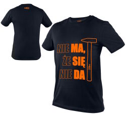 Koszulka granatowa T-Shirt NIE MA ŻE SIĘ NIE DA 100% bawełna NEO XXL