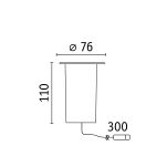 Oprawa dogruntowa Plug & Shine FLOOR 6W 76mm IP67 3000K 24V szary /  aluminium - 5