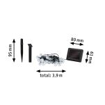 Łańcuch świetlny solarny SOALA LED 3.9m z czujnikiem zmierzchu 1lm/metr  3000K IP44  czarny / tworzywo sztuczne - 6