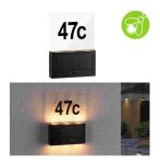 Oprawa elewacyjna NEDA LED numer domu 2200K 18lm + czujnik zmierzchu IP44 antracyt - 4