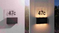 Oprawa elewacyjna NEDA LED numer domu 2200K 18lm + czujnik zmierzchu IP44 antracyt - 6