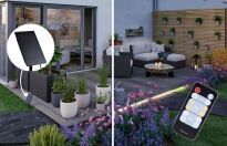 Taśma zewnętrzna LED solar 10m 3,8W DIM RGB 14lm/m czujnik zmierzchu pilot 5V IP44 czarny / tworzywo sztuczne - 9