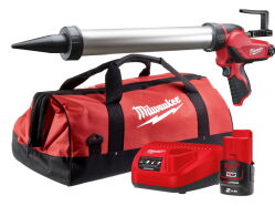 M12 PCG/600A-201B pistolet do klejenia z tubą 600ml+ aku MILWAUKEE