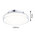 Plafoniera LUENA LED 11.5W 600lm okragła 250mm 3000K IP44 230V szkło chrom / metal - 6