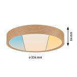Plafoniera łazienkowa TEGA LED 22.5W 1200lm 3000/4000/6500K IP44 230V drewnopodobny / tworzywo sztuczne - 6