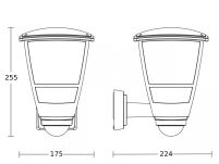 Lampa elewacyjna z czujnikiem ruchu i zmierzchu Steinel L 10 S PIR max.15W E27 IP44 IK03 230V czarna / tworzywo sztuczne - 6