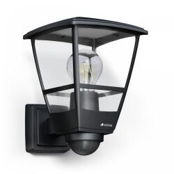 Lampa elewacyjna z czujnikiem ruchu i zmierzchu Steinel L 10 S PIR max.15W E27 IP44 IK03 230V czarna / tworzywo sztuczne