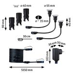 Oprawa dogruntowa Plug & Shine FLOOR MINI zestaw kompletny 3x2.5W 3000K IP67 24V srebrny / stal nierdzewna - 5
