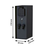 Zewnętrzna kolumna zasilająca RIO 2GN. 24V Plug & Shine + 2GN. 230V IP44 + czujnik zmierzchu stal szlachetna / antracyt - 5