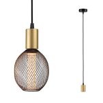 Lampa sufitowa RAVI E27 max.60W IP44 230V złoty / czarny matowy / metal - 3