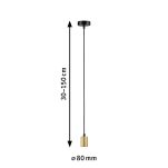 Lampa sufitowa RAVI E27 max.60W IP44 230V złoty / czarny matowy / metal - 6