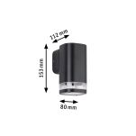 Oprawa elewacyjna COLUM GU10 max 20W IP44 odporna na wodę morską 230V antracyt aluminium - 4