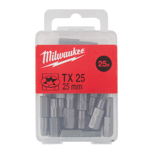 Bit Zestaw bitów TX25 (25 szt.) dł. 25 mm MILWAUKEE
