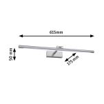 Oprawa ścienna MINGO LED 11W 810lm 615mm 3000K 230V aluminium szczotkowane - 4