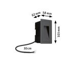 Oprawa elewacyjna HIGH 4W 3000K 500lm IP44 230V czarny / aluminium - 7