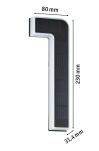 Oprawa elewacyjna SOLAR LED numer domu 1 3000K IP44 wymienny akumulator / czarna - 6