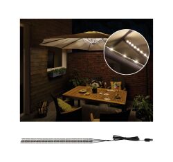 Zestaw oświetlenia Led do parasola ogrodowego USB LED STRIPE 4x40cm 4x30lm 3000K