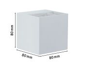 Oprawa elewacyjna CYBO LED 2x3,5W 2700K 2x355lm IP65 80x80mm 230V biały / aluminium - 7