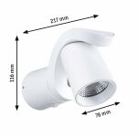 Oprawa elewacyjna CUFF LED 10W 700lm 3000K IP44 230V biały aluminium - 6