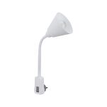 Lampa wtyczkowa JANUS elastyczne ramię  E14 max. 20W 230V biały - 3
