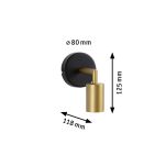 Kinkiet ścienny RAVI E27 max.60W IP44 230V złoty / czarny matowy / metal - 10