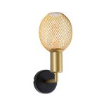 Kinkiet ścienny RAVI E27 max.60W IP44 230V złoty / czarny matowy / metal - 6