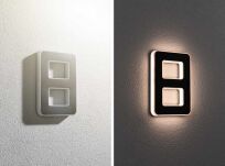 Oprawa elewacyjna SOLAR LED numer domu 8 3000K IP44 wymienny akumulator / czarna - 2