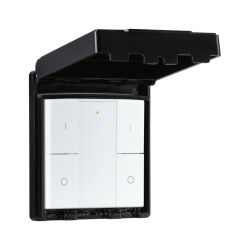Przełącznik ścienny Plug+Shine SH Zigbee IP44 czarny / tworzywo sztuczne