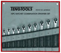 Zestaw kluczy płasko-oczkowych z zapadką Teng Tools 6510RMM Tengtools