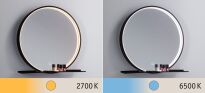 Lustro łazienkowe z półką MIRO LED 10.5W DIM 160lm 2700/4000/6500K 500mm IP44 230V czarny - 8