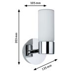 Oprawa ścienna ELON G9 max.33W IP44 230V chrom satyna / metal - 5