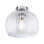 Lampa sufitowa łazienkowa RUYA E27 max.60W IP44 230V chrom / szkło - 2