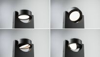 Oprawa elewacyjna SWIVEA Led 8W 3000K IP44 460lm 230V ciemny szary/ aluminium - 9