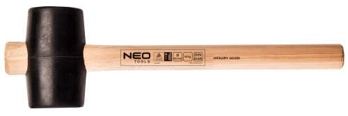 Młotek gumowy 65 mm/425 g, trzonek hikorowy 25-052 NEO