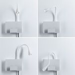Oprawa ścienna HALINA LED 2.4W 200lm 2700K USB-C 230V biały mat /metal - 7