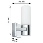 Oprawa ścienna łazienkowa GEMINI zestaw 2szt. E14 max.20W IP44 230V chrom satyna / metal szkło - 4