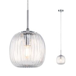 Lampa wisząca łazienkowa RUYA E14 max.20W IP44 230V chrom / szkło