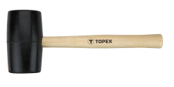 Młotek gumowy 63 mm/680 g, trzonek drewniany 02A345 TOPEX