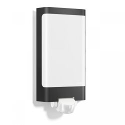 oprawa elewacyjna z czujnikiem ruchu i zmierzchu Steinel L 240 S PIR 9,3W LED 946lm 3000K IP44 IK07 230V antracyt / stal nierdzewna