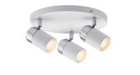Oprawa ścienno sufitowa ZYLI GU10 max. 3x10W okrągła IP44 230V biały / chrom /metal - 2