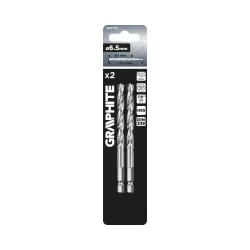 Wiertło do metalu do wkrętarki HEX 6,5mm 2szt GRAPHITE