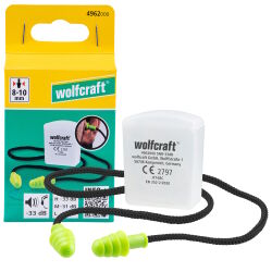 Stopery zatyczki do uszu Wolfcraft - na żyłce 33dB Wolfcrafy