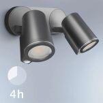 Oprawa elewacyjna z dwoma czujnikami ruchu i zmierzchu  SPOT DUO SC Bluetooth Mesh PIR 2x7W 1024lm 3000K IP44  IK03 230V antracyt / aluminium - 4