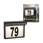 Oprawa elewacyjna DAYTON II LED solar numer domu + czujnik zmierzchu 3000K IP44 czarny / tworzywo sztuczne - 8