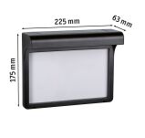 Oprawa elewacyjna DAYTON II LED solar numer domu + czujnik zmierzchu 3000K IP44 czarny / tworzywo sztuczne - 6