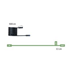Przewód połączeniowy Plug & Shine 5m 1in-2out IP68 czarny / tworzywo sztuczne