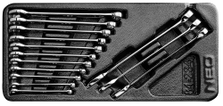 Zestaw kluczy płasko-oczkowych 6-19 mm, zestaw 14 szt. wkładka do szafki 84-234 NEO