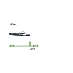 Przewód połączeniowy Plug & Shine 1m 1in-2out IP68 24V czarny / tworzywo sztuczne